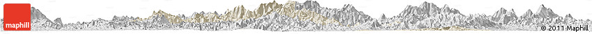 Shaded Relief Horizon Map of Yongfu, desaturated