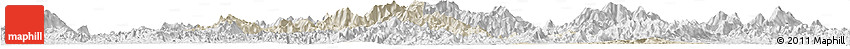 Shaded Relief Horizon Map of Yongfu, lighten, desaturated