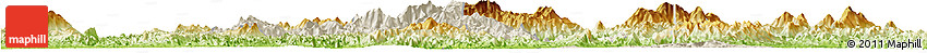 Shaded Relief Horizon Map of Yongfu, physical outside