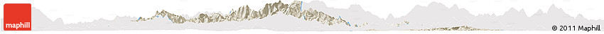 Shaded Relief Horizon Map of Yongfu, single color outside