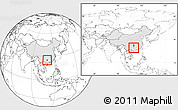 Blank Location Map of Yongfu, highlighted country, within the entire country