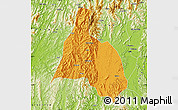 Political Map of Yongfu, physical outside