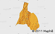 Political Map of Yongfu, single color outside