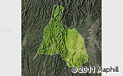 Satellite Map of Yongfu, darken, semi-desaturated