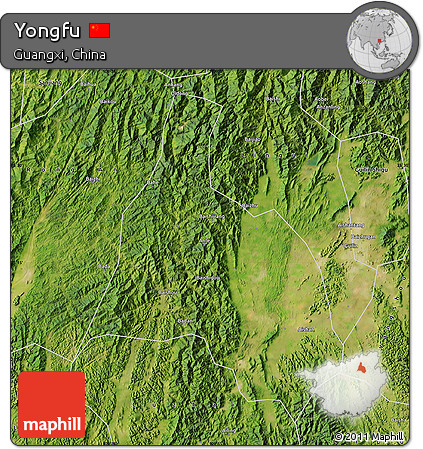 Satellite Map of Yongfu