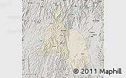 Shaded Relief Map of Yongfu, semi-desaturated