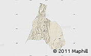 Shaded Relief Map of Yongfu, single color outside