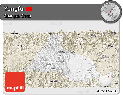 Classic Style Panoramic Map of Yongfu