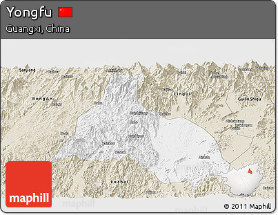 Classic Style Panoramic Map of Yongfu