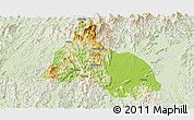 Physical Panoramic Map of Yongfu, lighten