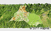 Physical Panoramic Map of Yongfu, satellite outside