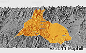 Political Panoramic Map of Yongfu, desaturated