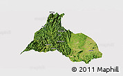 Satellite Panoramic Map of Yongfu, cropped outside