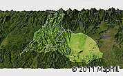 Satellite Panoramic Map of Yongfu, darken