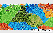 Satellite Panoramic Map of Yongfu, political outside