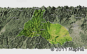 Satellite Panoramic Map of Yongfu, semi-desaturated