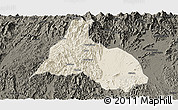 Shaded Relief Panoramic Map of Yongfu, darken