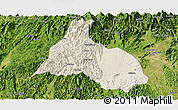 Shaded Relief Panoramic Map of Yongfu, satellite outside