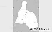 Gray Simple Map of Yongfu, single color outside