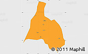 Political Simple Map of Yongfu, single color outside