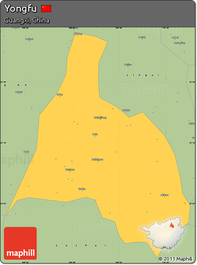 Savanna Style Simple Map of Yongfu