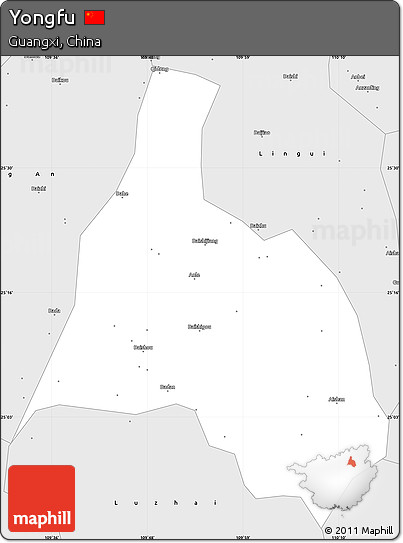 Silver Style Simple Map of Yongfu