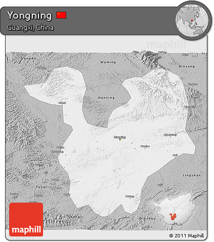 Gray 3D Map of Yongning