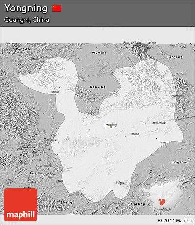 Gray 3D Map of Yongning