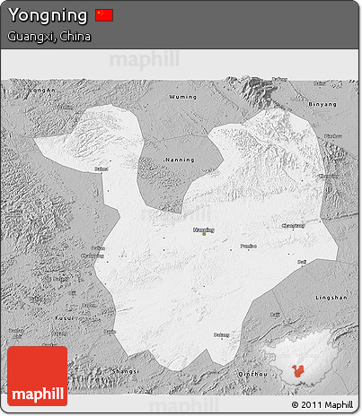 Gray 3D Map of Yongning