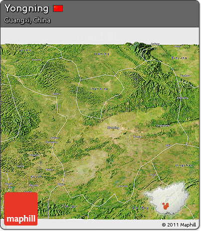 Satellite 3D Map of Yongning