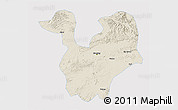 Shaded Relief 3D Map of Yongning, single color outside