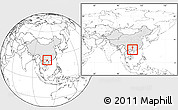 Blank Location Map of Yongning, highlighted country, within the entire country