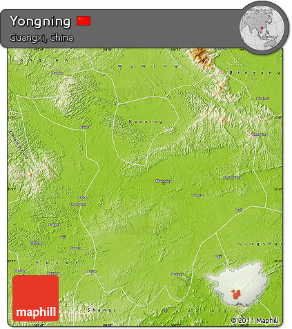 Physical Map of Yongning