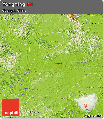 Physical Map of Yongning