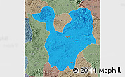 Political Map of Yongning, semi-desaturated