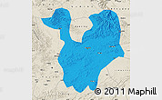 Political Map of Yongning, shaded relief outside