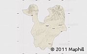 Shaded Relief Map of Yongning, cropped outside