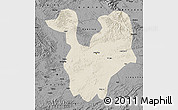 Shaded Relief Map of Yongning, darken, desaturated
