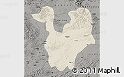 Shaded Relief Map of Yongning, darken, semi-desaturated