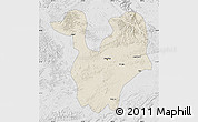 Shaded Relief Map of Yongning, lighten, desaturated