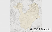 Shaded Relief Map of Yongning, lighten, semi-desaturated