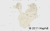 Shaded Relief Map of Yongning, single color outside