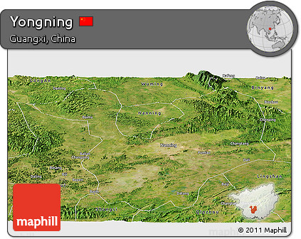 Satellite Panoramic Map of Yongning