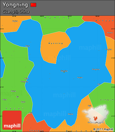 Political Simple Map of Yongning