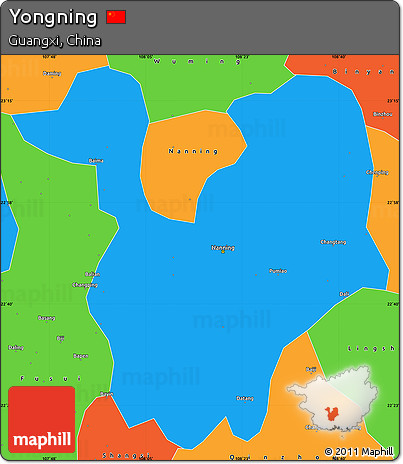 Political Simple Map of Yongning