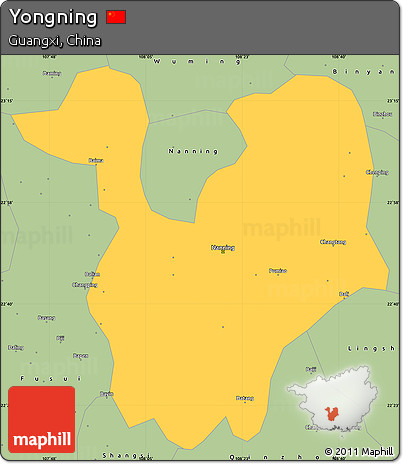 Savanna Style Simple Map of Yongning