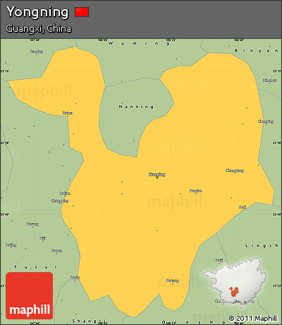 Savanna Style Simple Map of Yongning
