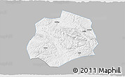 Gray 3D Map of Anlong, single color outside