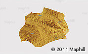 Physical 3D Map of Anlong, cropped outside