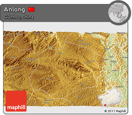 Physical 3D Map of Anlong